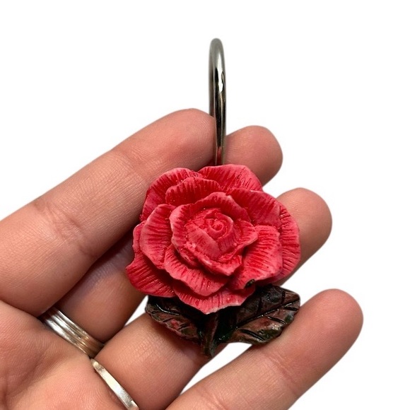 Other - Vintage Carved Rose Shower Curtain Hooks (Set Of 12/Whole Set)